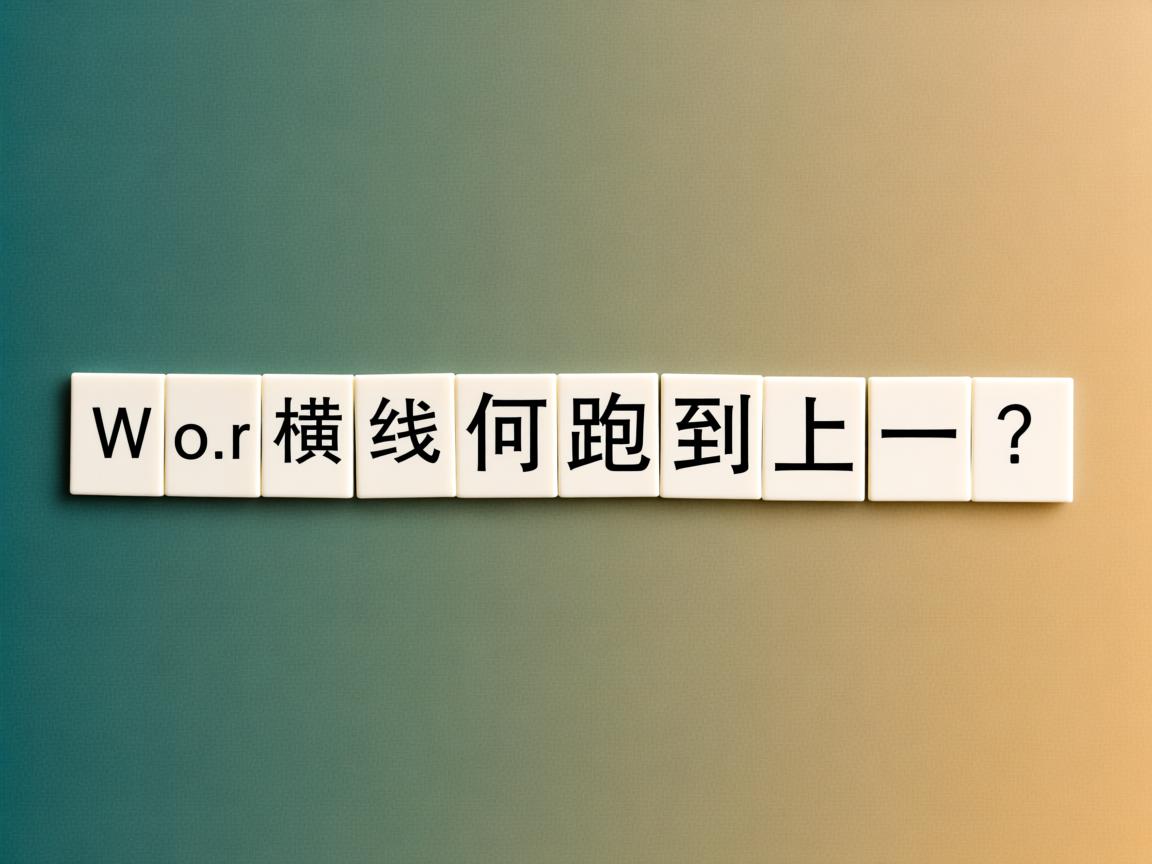 Word横线为何跑到上一行? 第2张 Word横线为何跑到上一行? 第2张