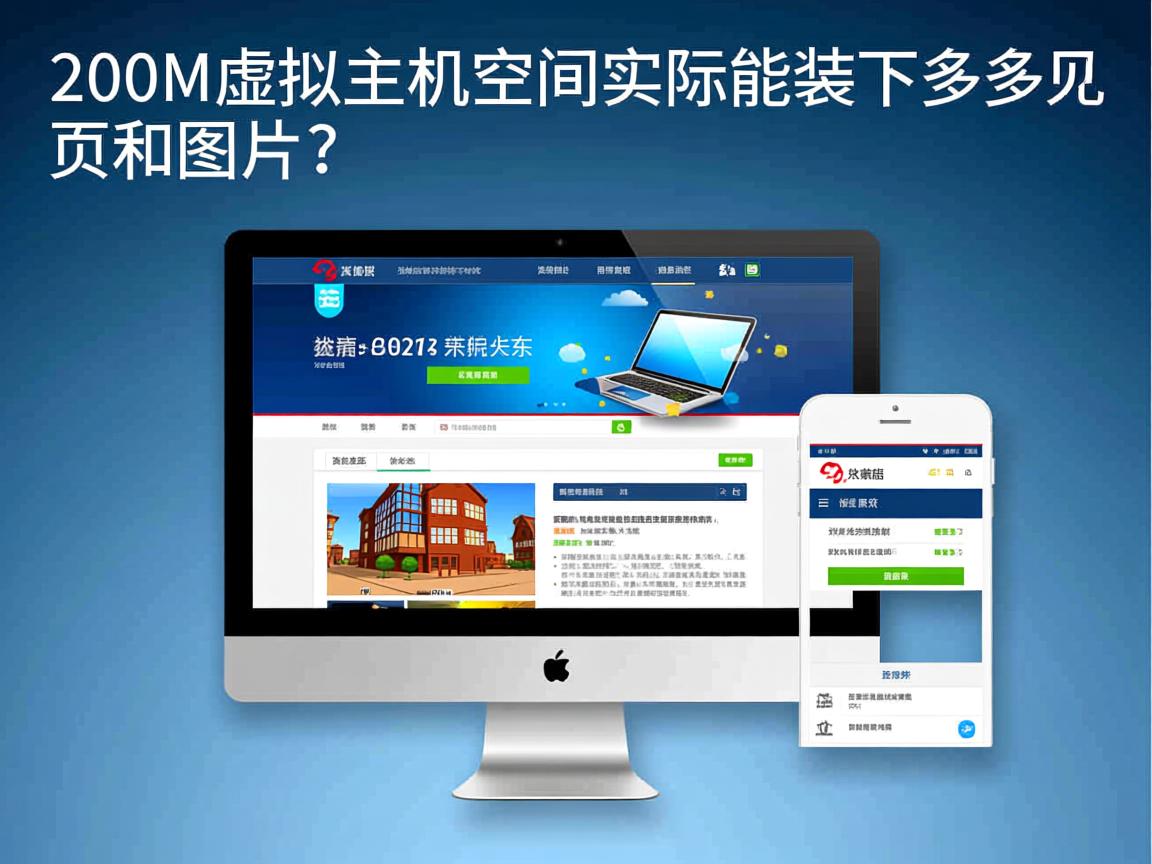 200M虚拟主机空间实际能装下多少网页和图片? 第1张 200M虚拟主机空间实际能装下多少网页和图片? 第1张