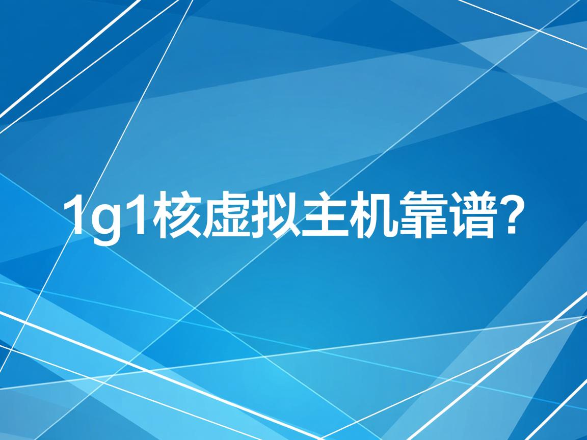 1g1核虚拟主机靠谱？  第1张