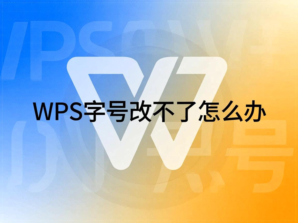 WPS字号改不了怎么办