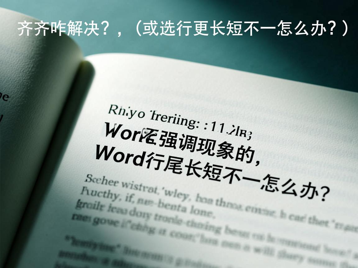 Word行尾对不齐咋解决?,(或选更强调现象的,Word行尾长短不一怎么办?) 第1张 Word行尾对不齐咋解决?,(或选更强调现象的,Word行尾长短不一怎么办?) 第1张