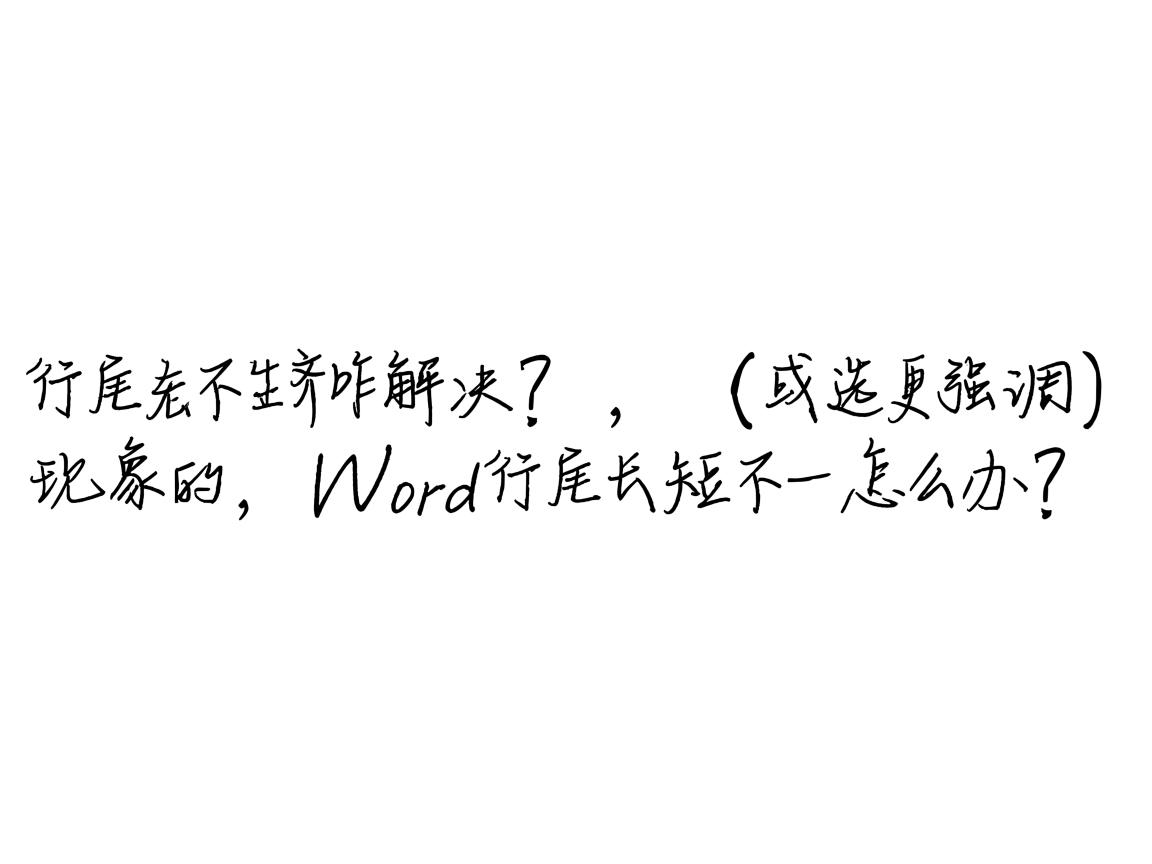 Word行尾对不齐咋解决?,(或选更强调现象的,Word行尾长短不一怎么办?) 第3张 Word行尾对不齐咋解决?,(或选更强调现象的,Word行尾长短不一怎么办?) 第3张