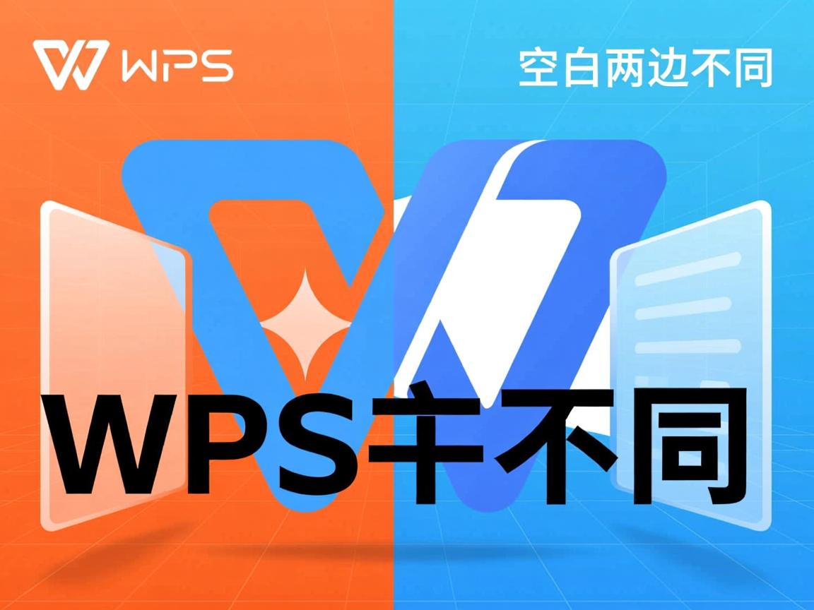 为什么WPS空白两边不同