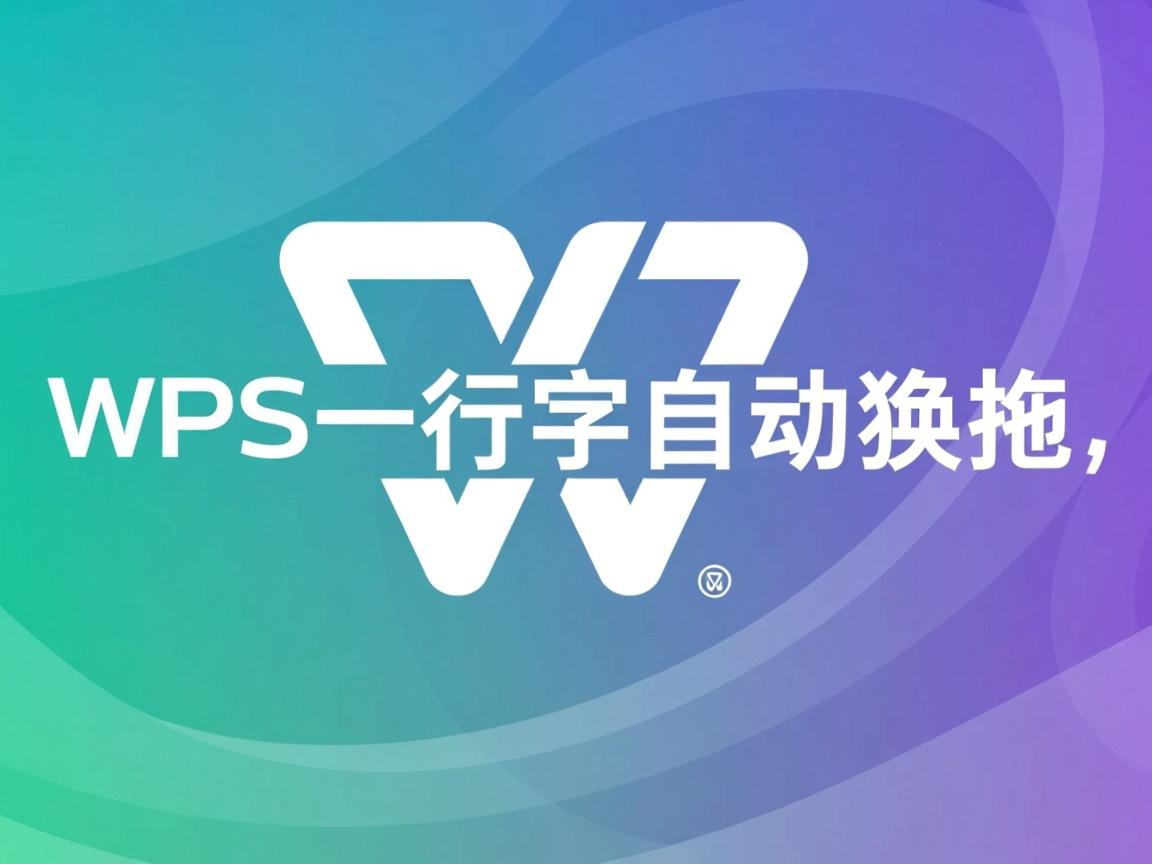 WPS一行字为何自动换行？