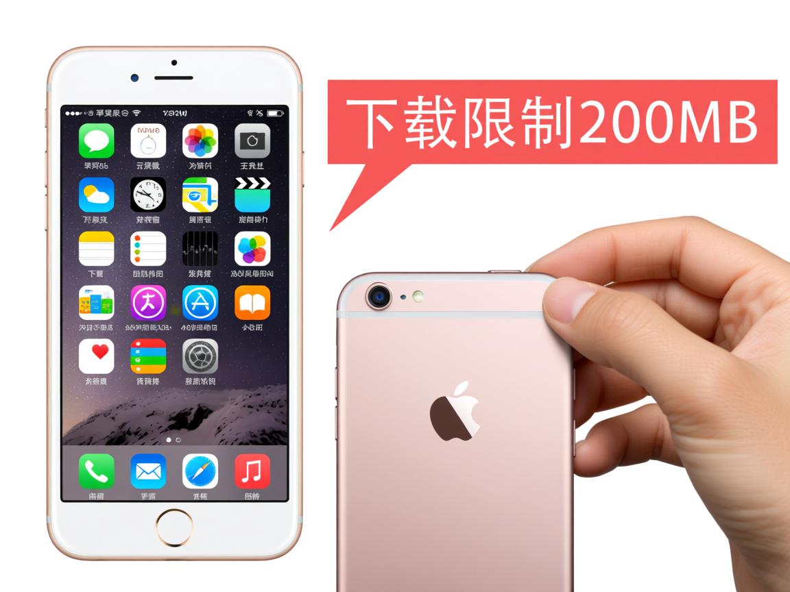 苹果6s下载限制200MB原因何在？，或，苹果6s为何200MB以上无法下载？  第1张