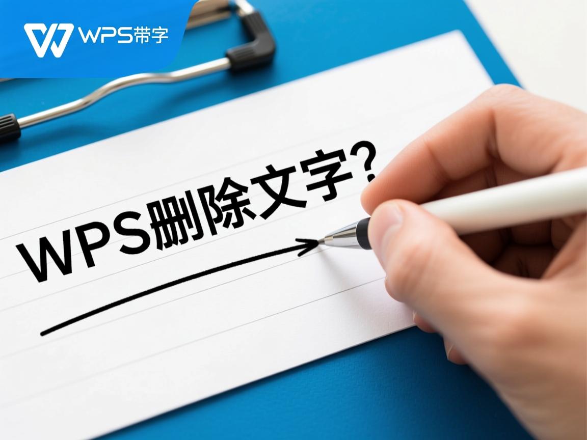 WPS删除文字为何连带线条？