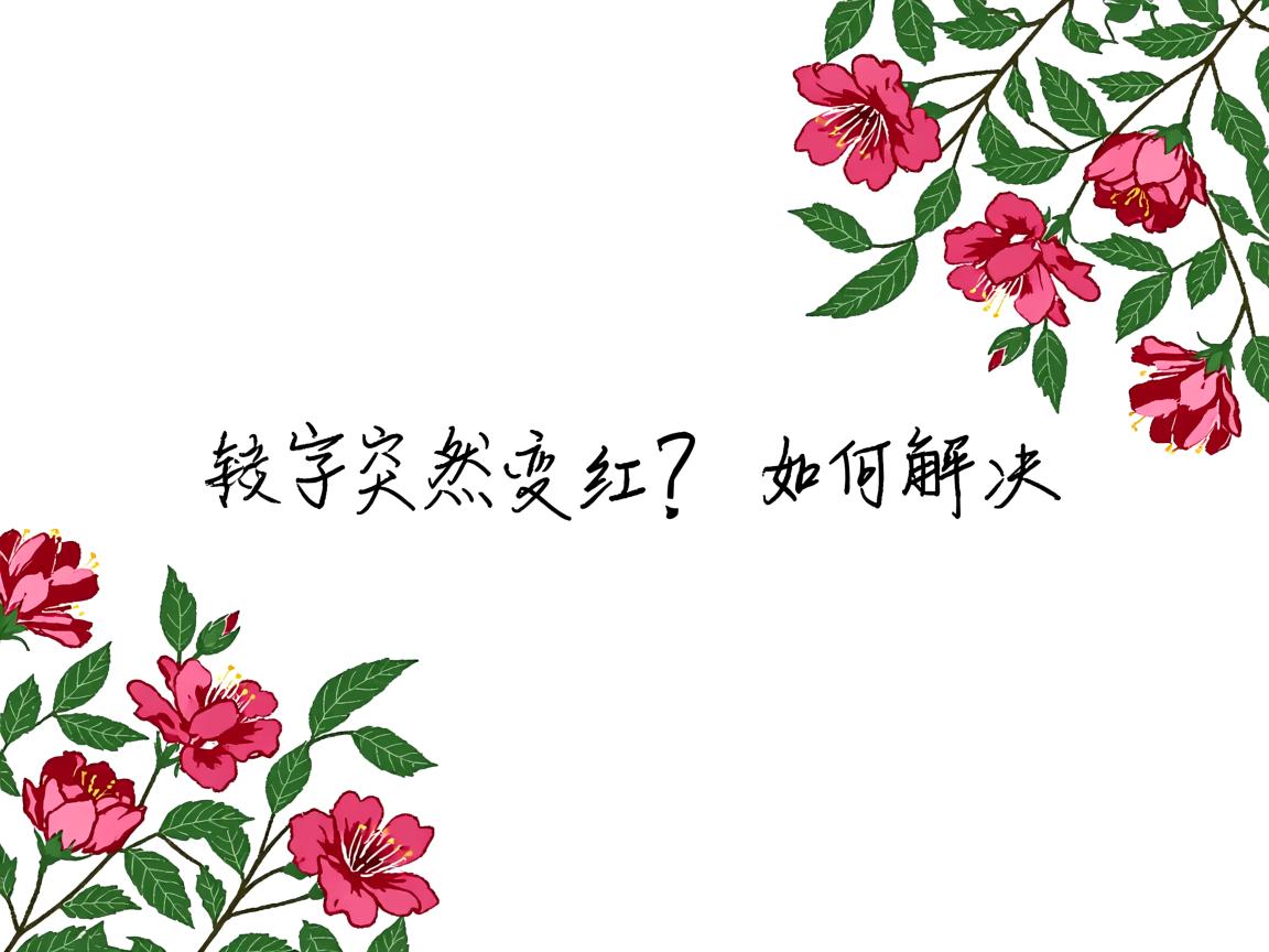 Word打字突然变红?如何解决 第1张 Word打字突然变红?如何解决 第1张