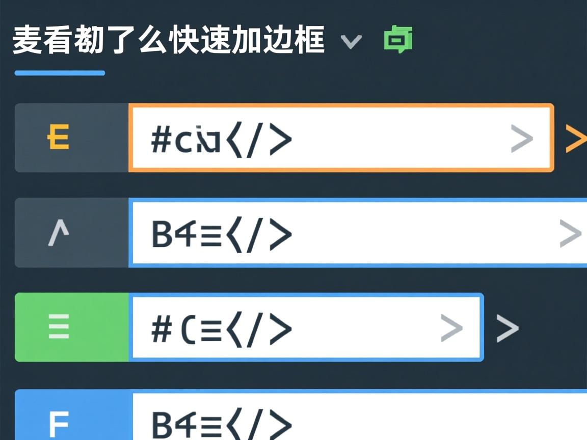 HTML表格怎么快速加边框？