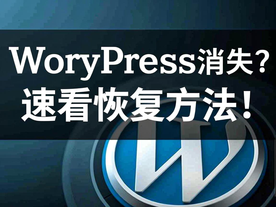 重装后WordPress消失?速看恢复方法! 第1张 重装后WordPress消失?速看恢复方法! 第1张