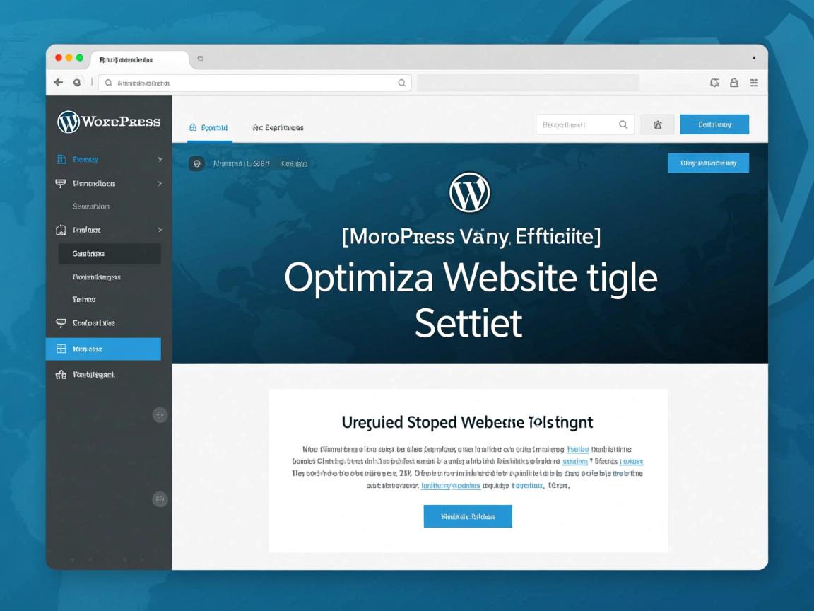 如何在WordPress控制面板高效优化网站标题设置? 第1张 如何在WordPress控制面板高效优化网站标题设置? 第1张