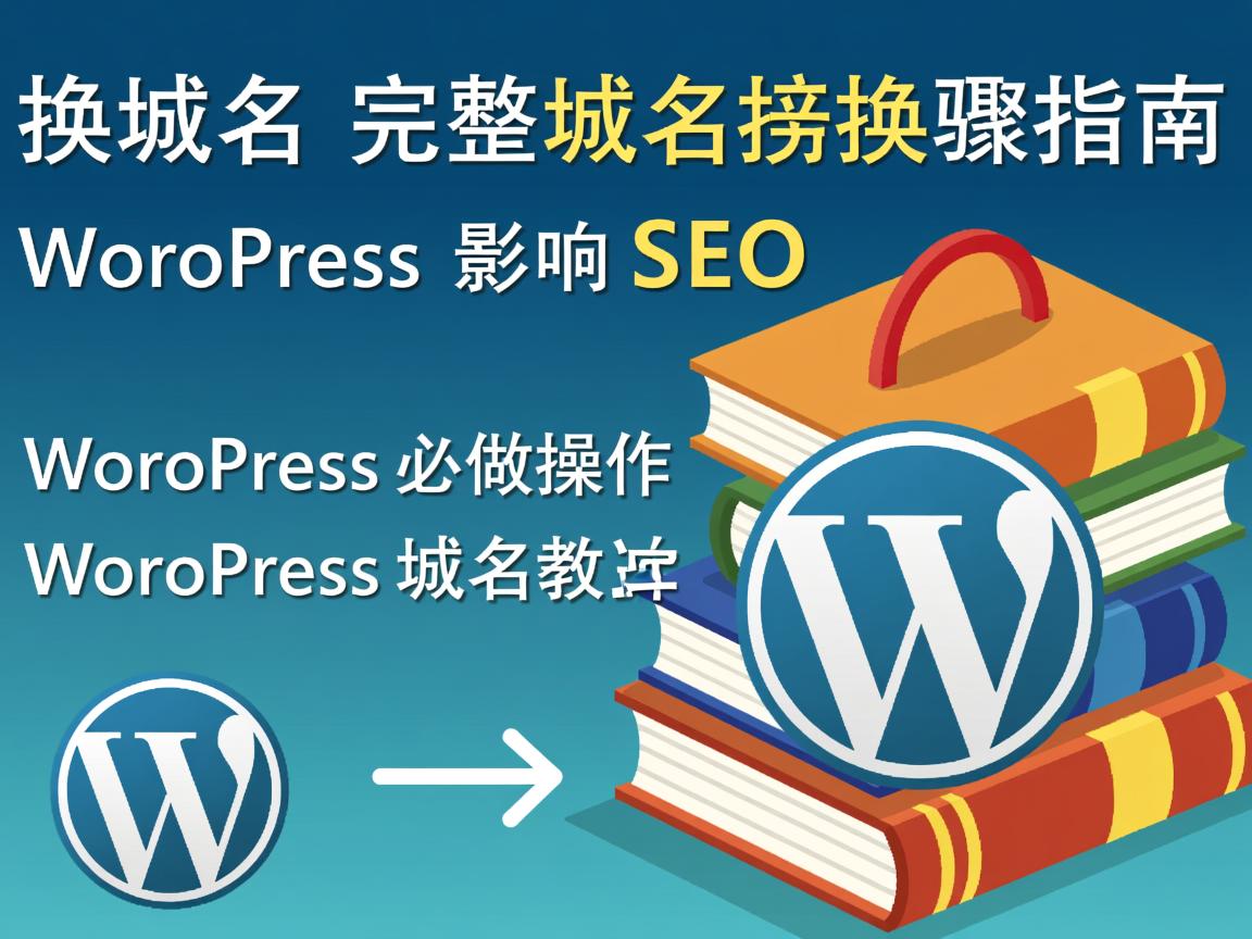 WordPress换域名完整步骤指南，WordPress域名更换影响SEO吗，WordPress迁移域名教程，WordPress换域名必做操作，WordPress域名更改全攻略