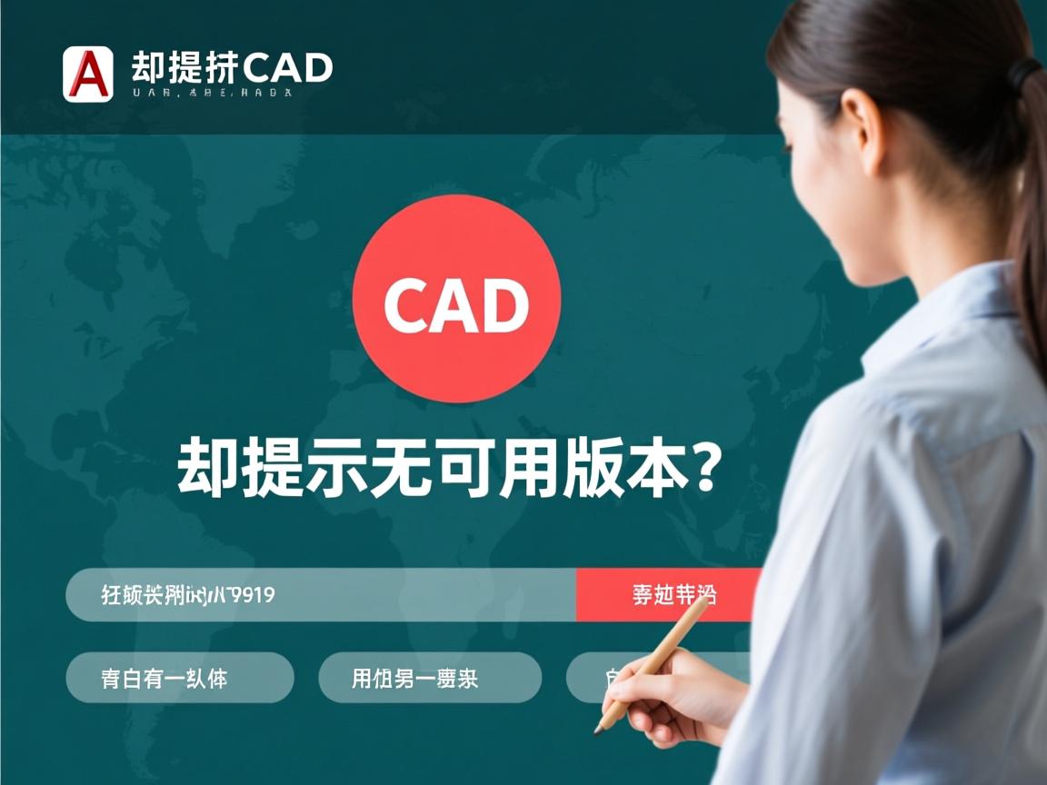 CAD装了却提示无可用版本? 第1张 CAD装了却提示无可用版本? 第1张