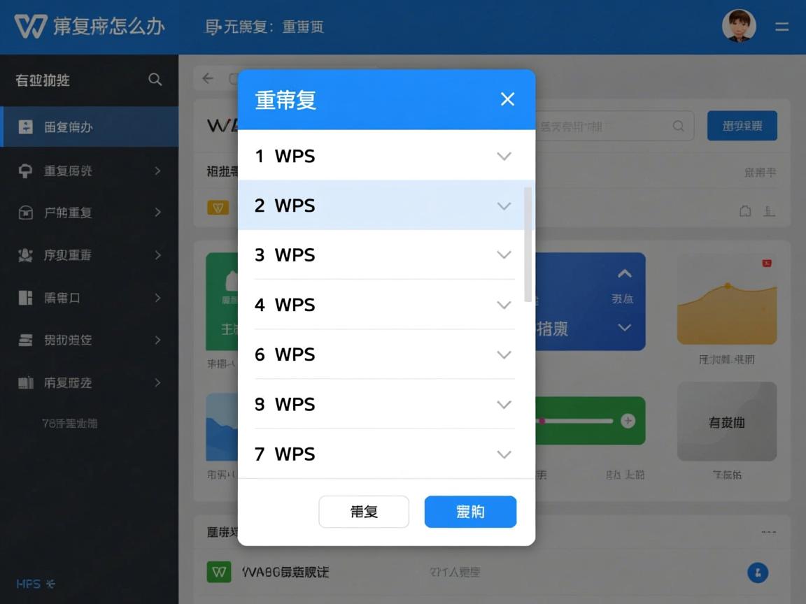 WPS下拉序号重复怎么办