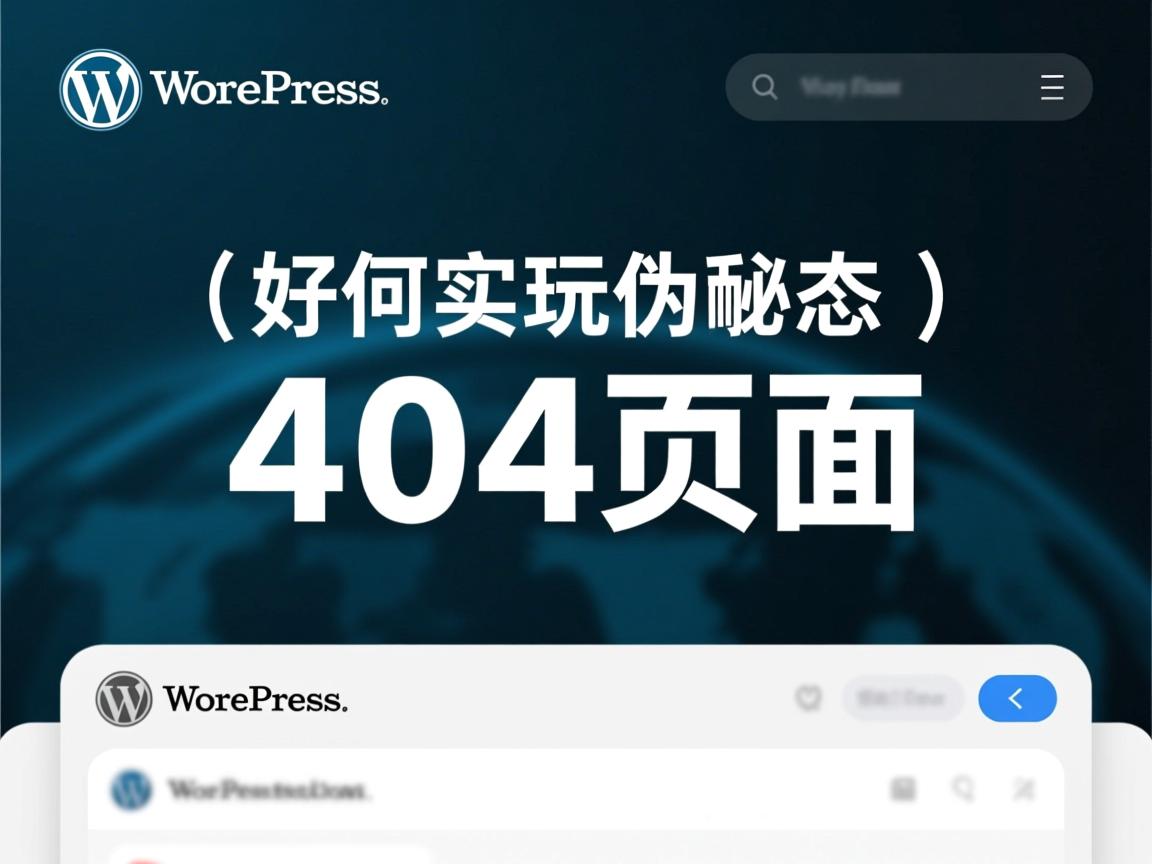 WordPress如何实现伪静态404页面