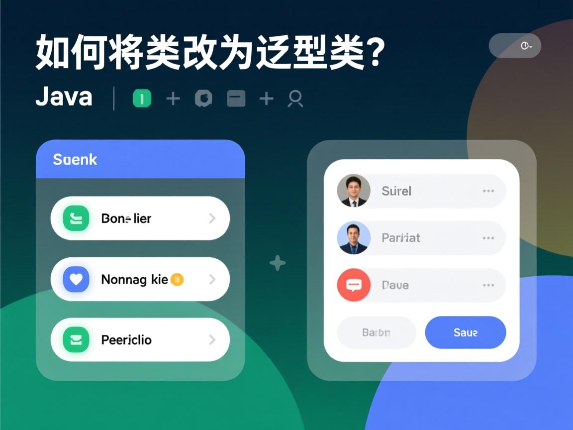 Java如何将类改为泛型类？