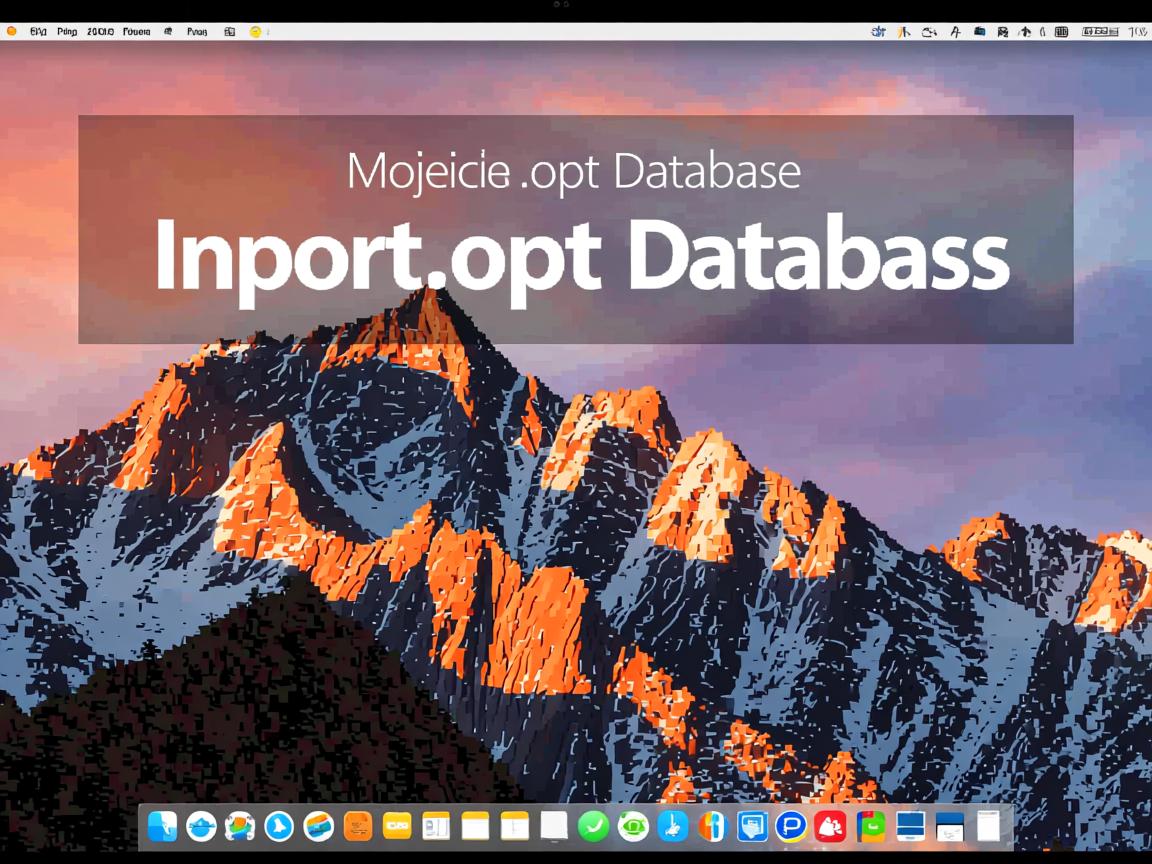 Mac如何导入.opt数据库？