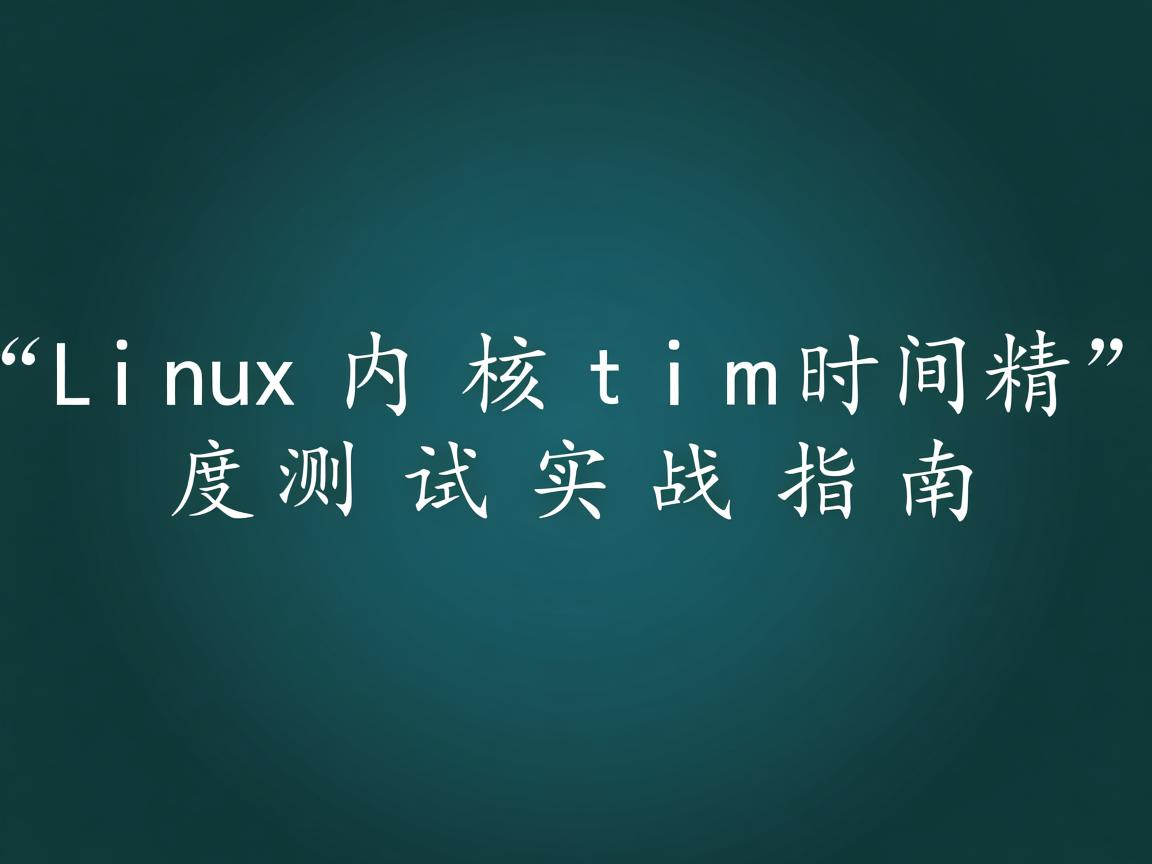 Linux内核timer精度测试实战指南