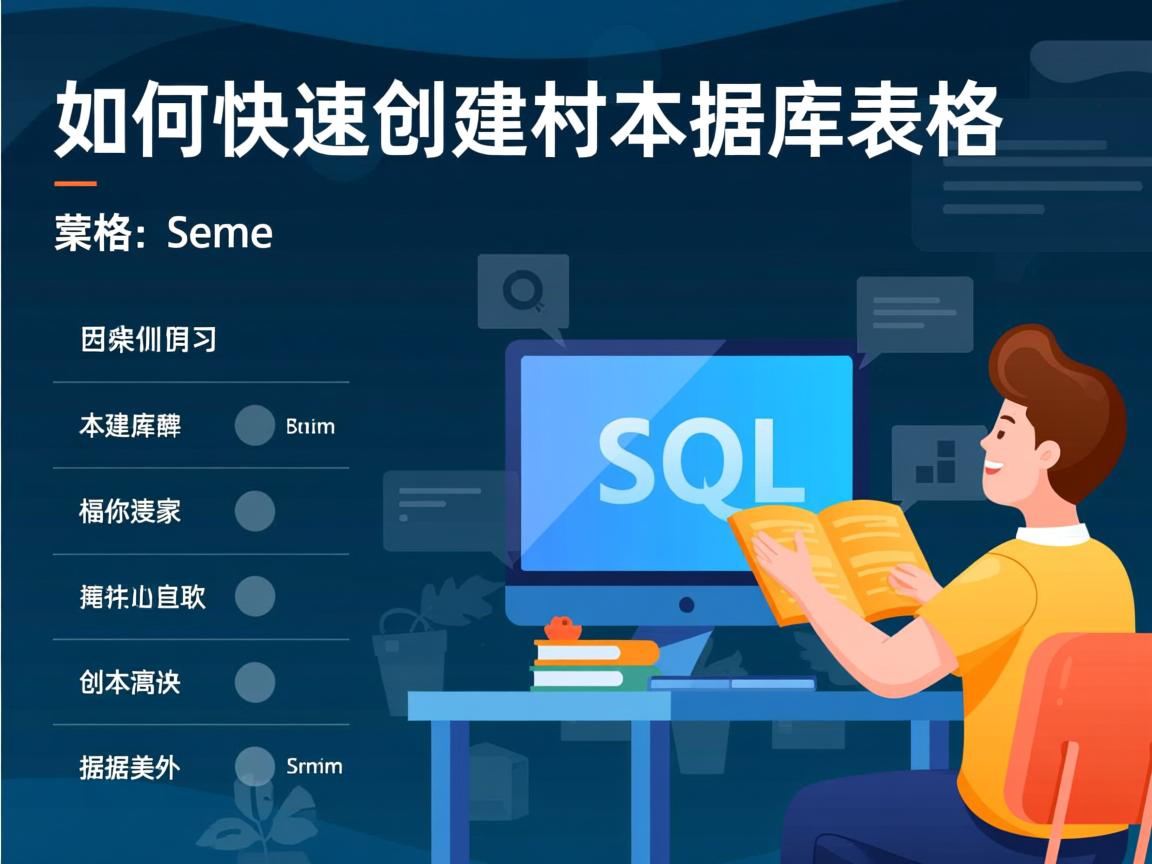 SQL如何快速创建数据库表格？