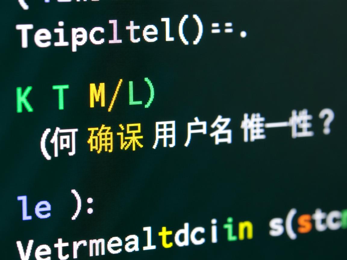 HTML如何确保用户名唯一性？