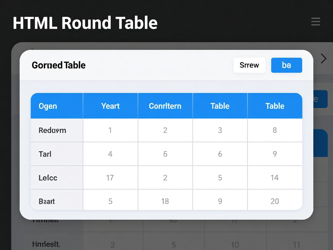 如何轻松设置HTML圆角表格? 第1张 如何轻松设置HTML圆角表格? 第1张