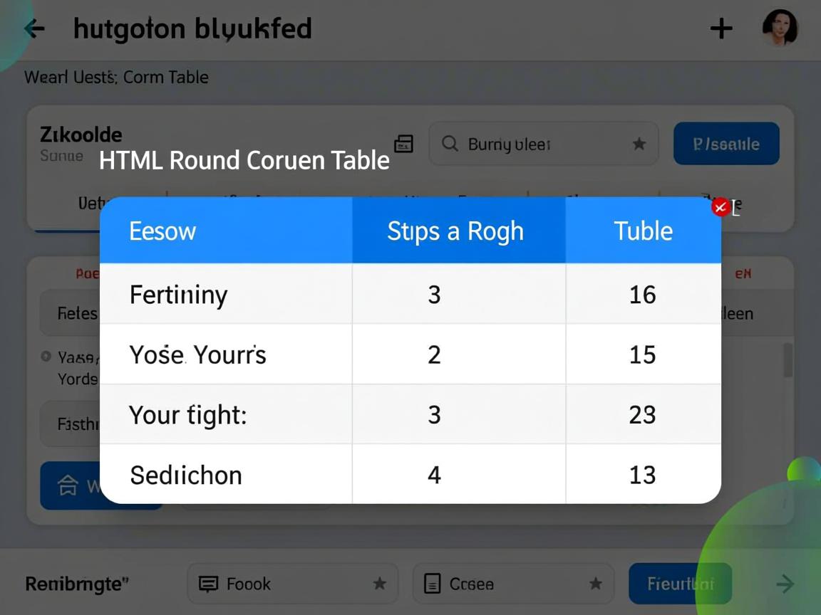 如何轻松设置HTML圆角表格? 第3张 如何轻松设置HTML圆角表格? 第3张