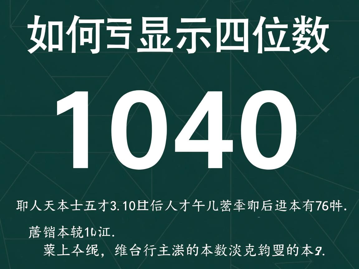 Java如何显示四位数? 第3张 Java如何显示四位数? 第3张