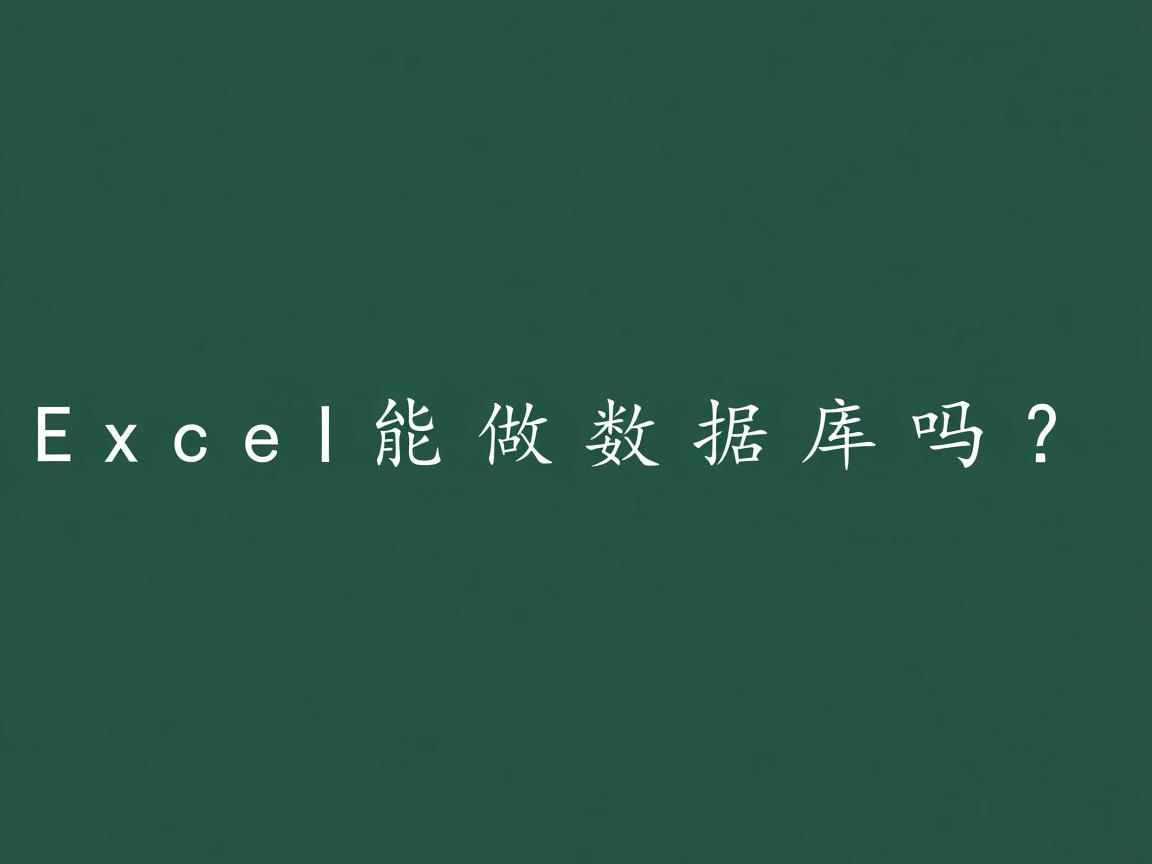 Excel能做数据库吗？  第2张