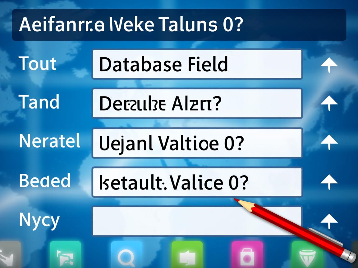 如何设置数据库字段默认值为0？