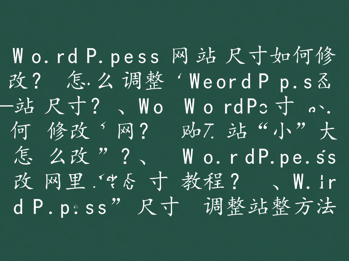 WordPress网站尺寸如何修改？，怎么调整WordPress网站尺寸？，WordPress如何修改网站尺寸大小？，WordPress网站大小怎么改？，WordPress改网站尺寸教程？，WordPress尺寸调整方法？