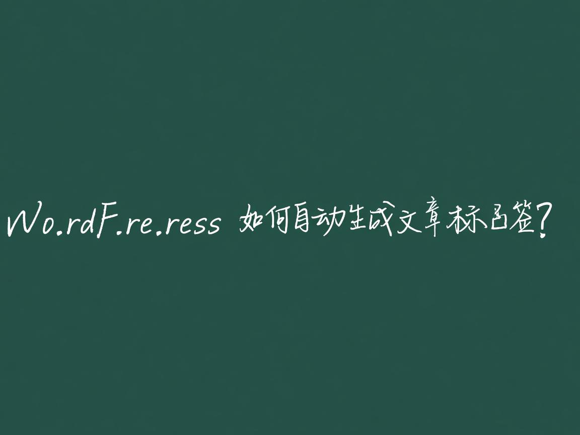 WordPress如何自动生成文章标签? 第2张 WordPress如何自动生成文章标签? 第2张