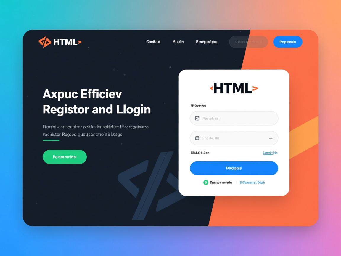 如何用HTML快速创建高效注册与登录页面