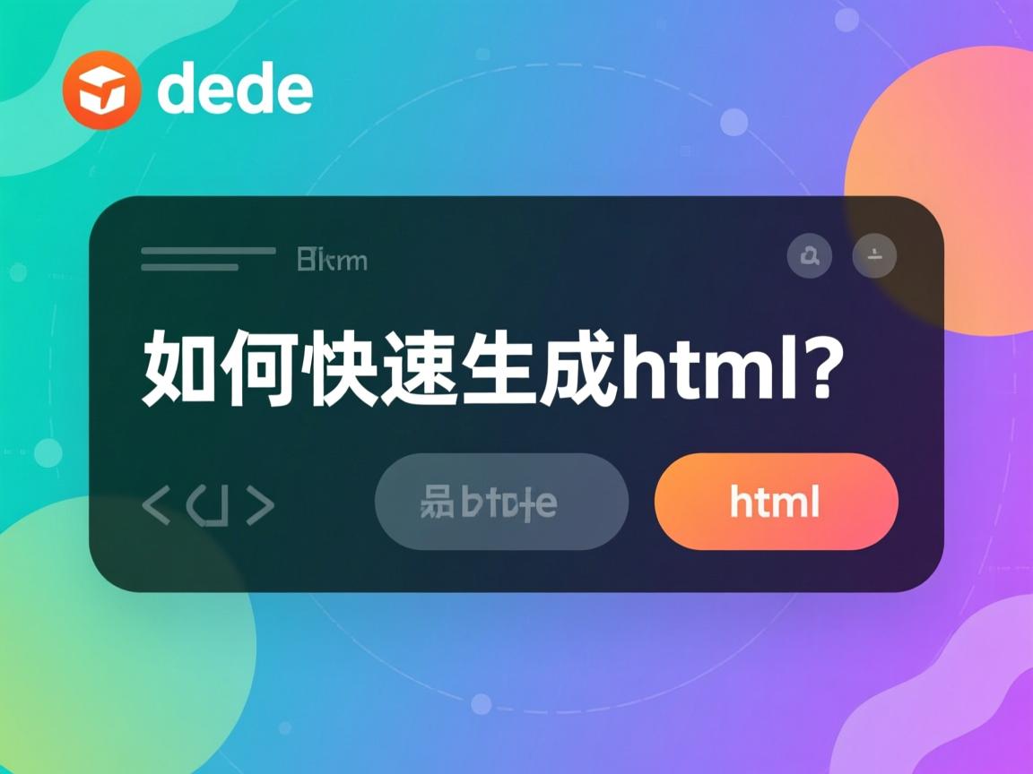 dede如何快速生成html? 第2张 dede如何快速生成html? 第2张