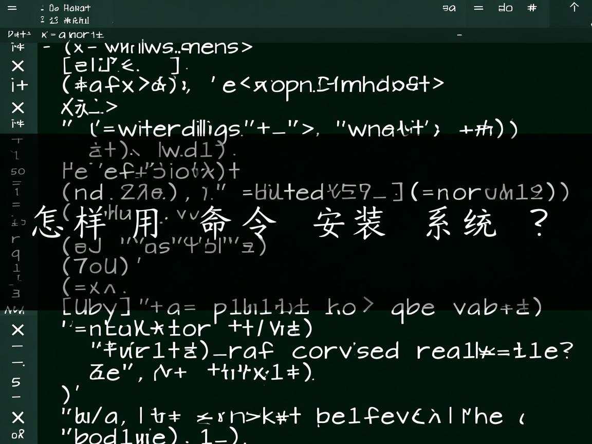 怎样用命令行安装系统? 第1张 怎样用命令行安装系统? 第1张