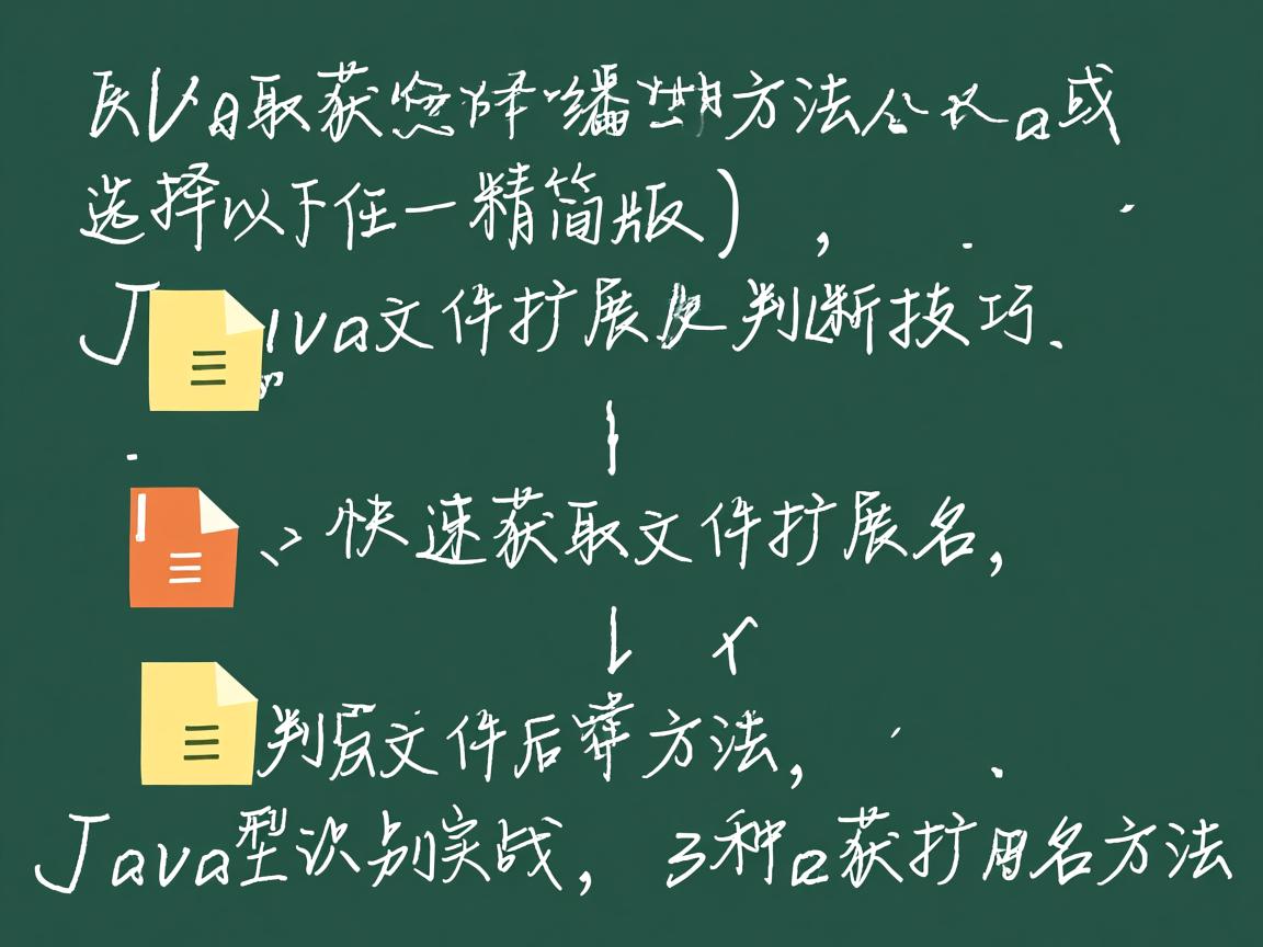 Java获取文件扩展名方法,(或选择以下任一精简版),Java文件扩展名判断技巧,Java快速获取文件扩展名,Java判断文件后缀方法,Java文件类型识别实战,3种Java获取扩展名方法 第1张 Java获取文件扩展名方法,(或选择以下任一精简版),Java文件扩展名判断技巧,Java快速获取文件扩展名,Java判断文件后缀方法,Java文件类型识别实战,3种Java获取扩展名方法 第1张