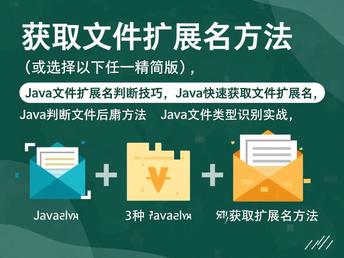 Java获取文件扩展名方法,(或选择以下任一精简版),Java文件扩展名判断技巧,Java快速获取文件扩展名,Java判断文件后缀方法,Java文件类型识别实战,3种Java获取扩展名方法 第2张 Java获取文件扩展名方法,(或选择以下任一精简版),Java文件扩展名判断技巧,Java快速获取文件扩展名,Java判断文件后缀方法,Java文件类型识别实战,3种Java获取扩展名方法 第2张