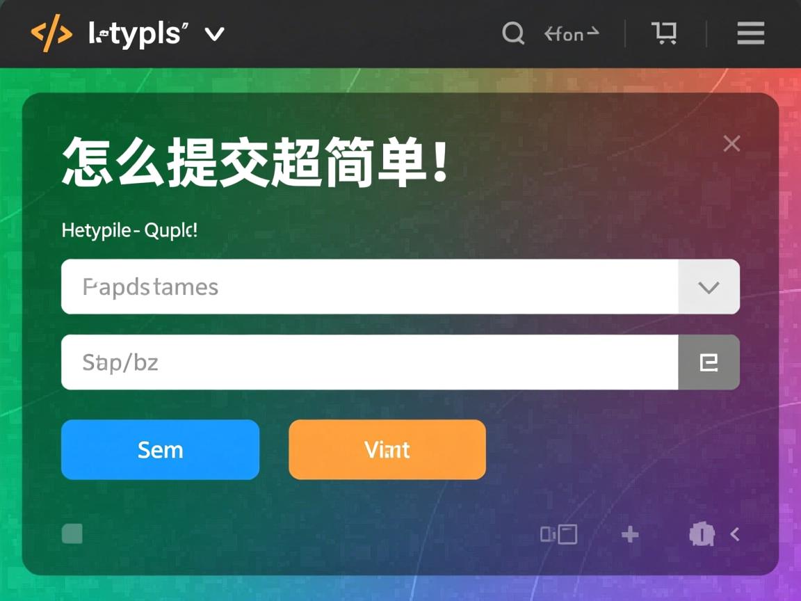 HTML表单怎么提交？超简单！