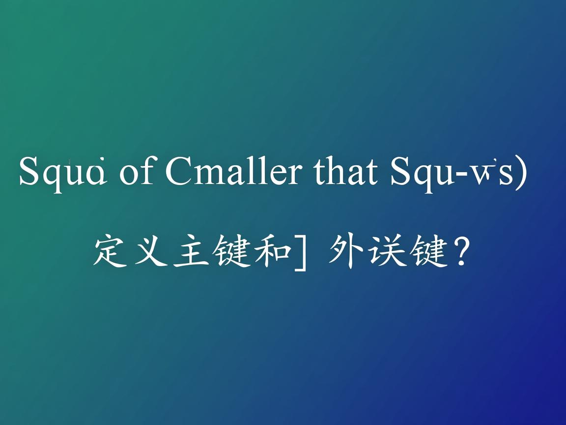 SQL中如何定义主键和外键? 第2张 SQL中如何定义主键和外键? 第2张