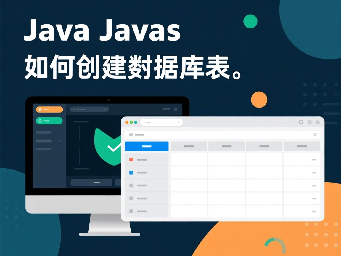 Java如何创建数据库表