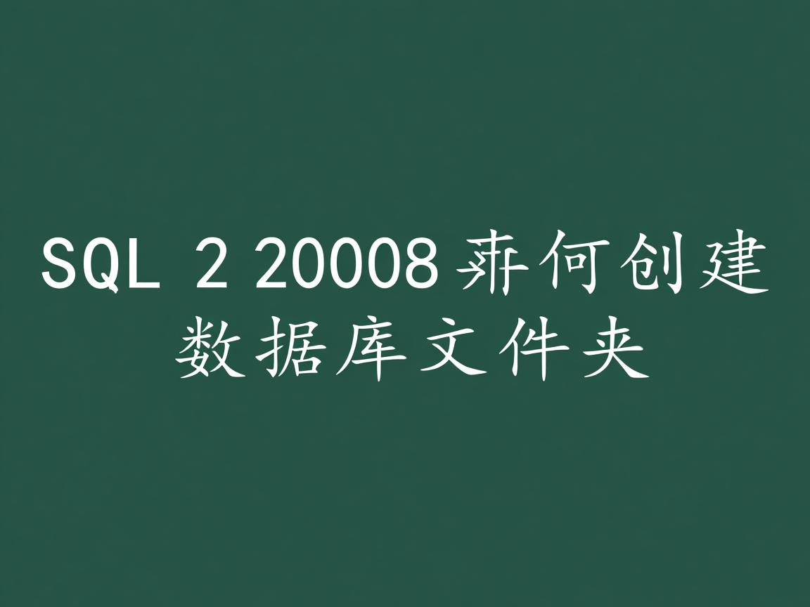 SQL2008如何创建数据库文件夹  第2张