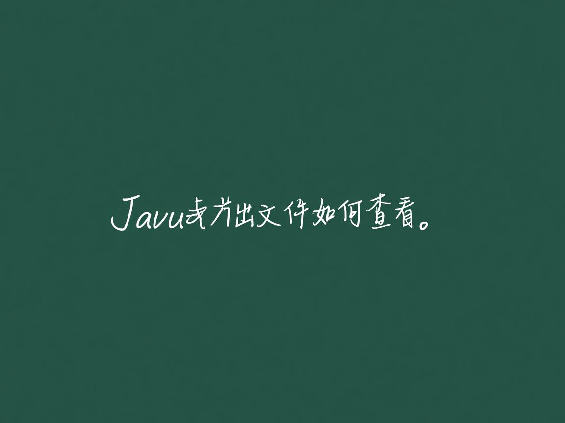 Java导出文件如何查看 第2张 Java导出文件如何查看 第2张