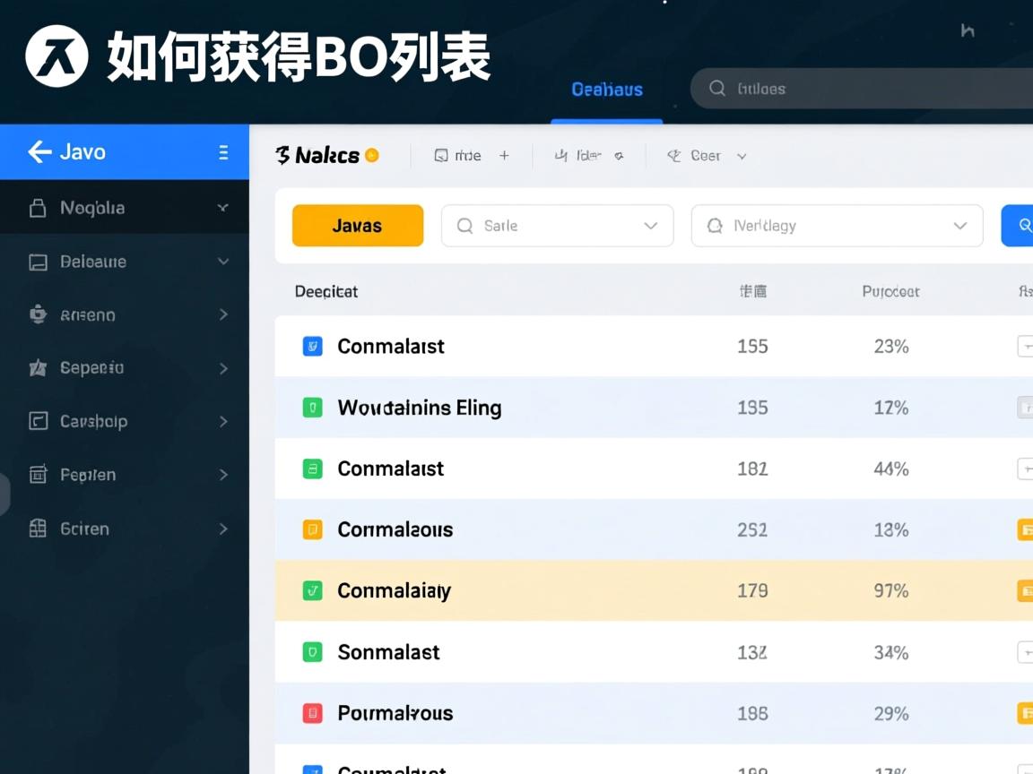 Java如何获取BO列表 第1张 Java如何获取BO列表 第1张