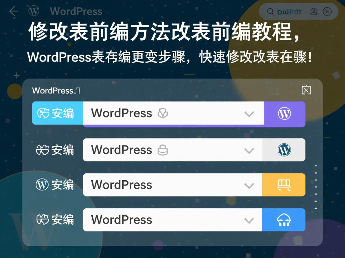 WordPress修改表前缀方法，WordPress改表前缀教程，WordPress表前缀更改步骤，WordPress安全改表前缀，WordPress快速修改表前缀