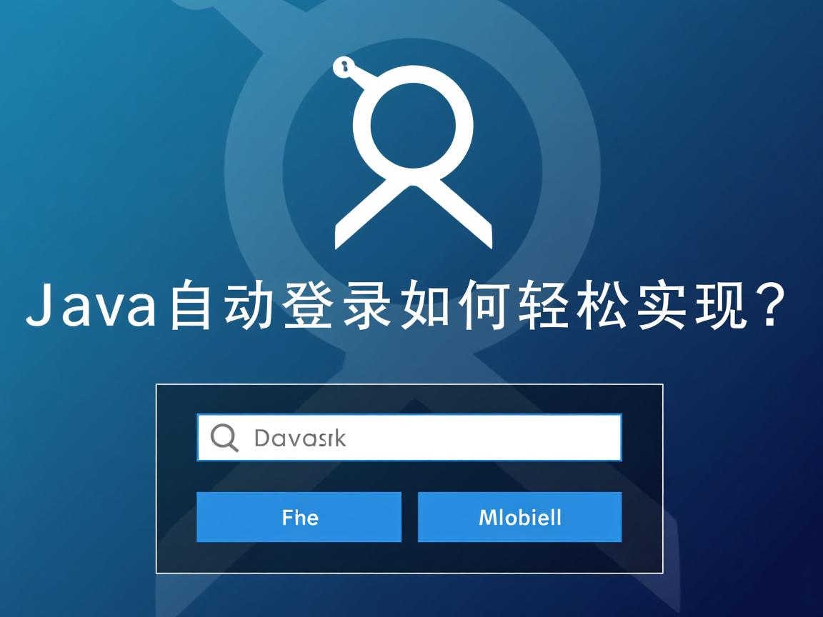Java自动登录如何轻松实现? 第1张 Java自动登录如何轻松实现? 第1张