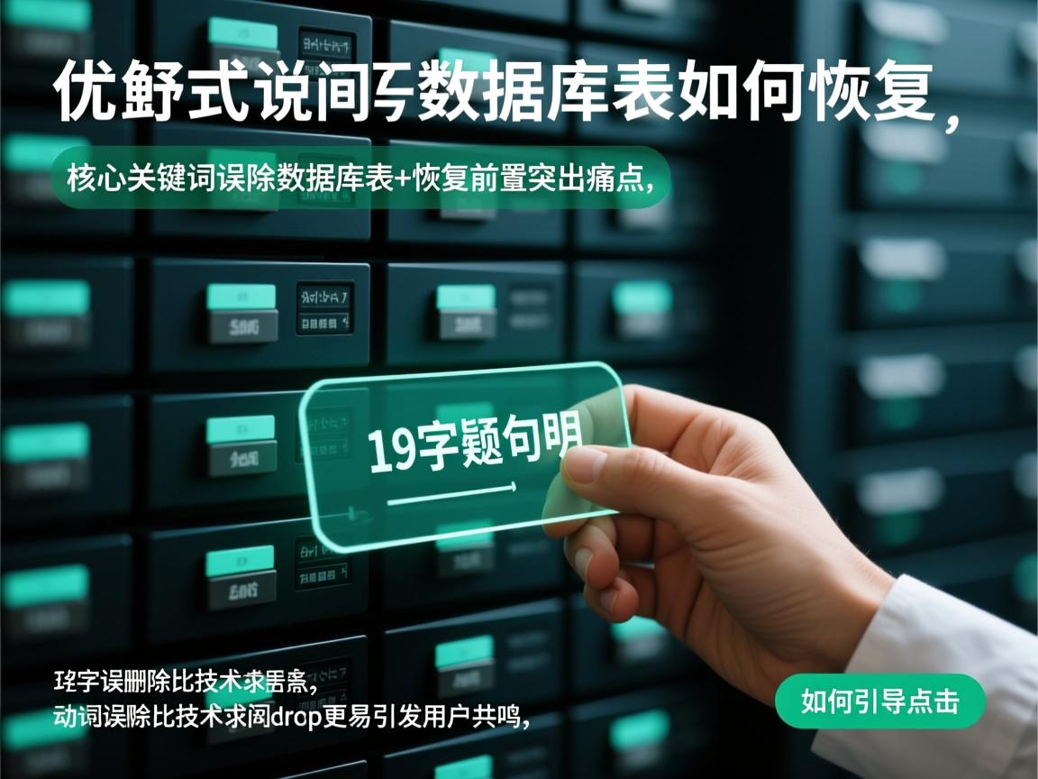 误删数据库表如何恢复?,(优化说明,19字疑问句式,核心关键词误删数据库表+恢复前置突出痛点,动词误删比技术术语drop更易引发用户共鸣,如何引导点击) 第3张 误删数据库表如何恢复?,(优化说明,19字疑问句式,核心关键词误删数据库表+恢复前置突出痛点,动词误删比技术术语drop更易引发用户共鸣,如何引导点击) 第3张