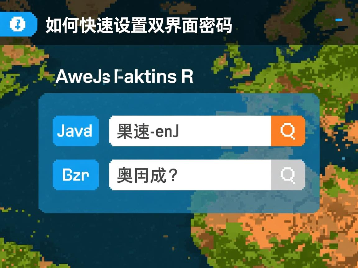 Java如何快速设置双界面密码? 第1张 Java如何快速设置双界面密码? 第1张