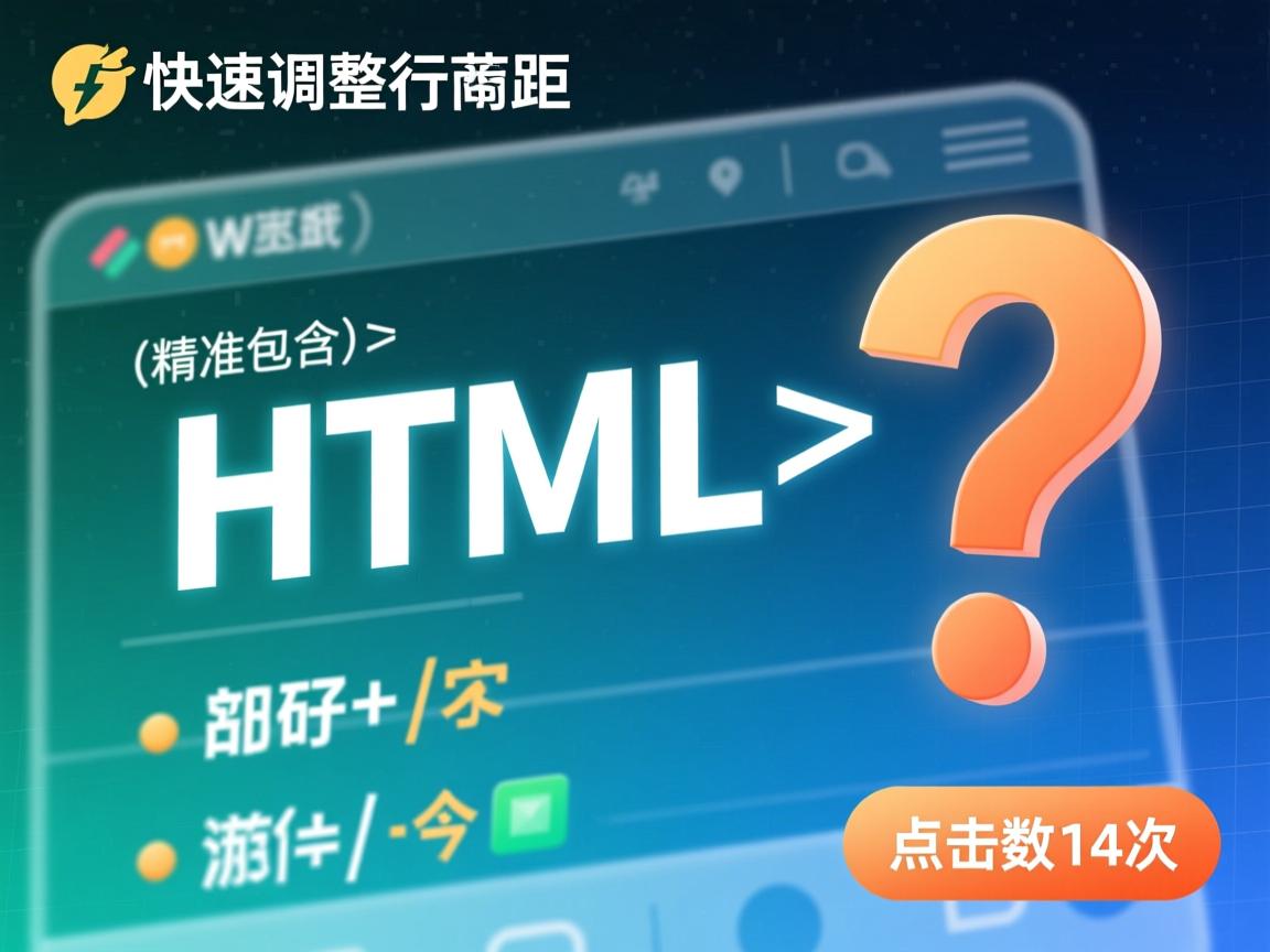 HTML如何快速调整行间距？，（精准包含关键词HTML和行间距，疑问句式引发点击，快速突出解决方案价值，字符数，14字）