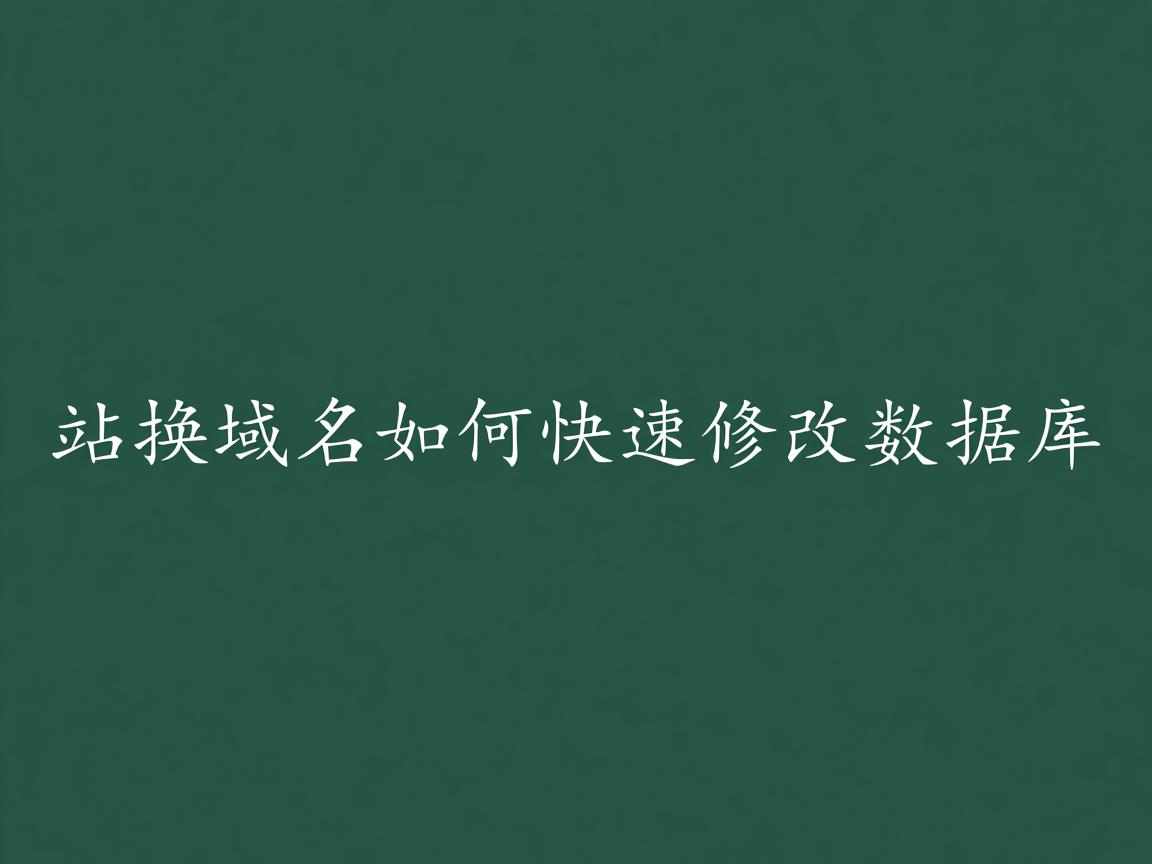 网站换域名如何快速修改数据库 第3张 网站换域名如何快速修改数据库 第3张