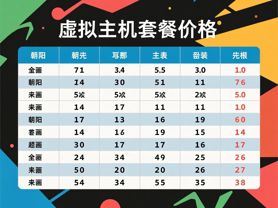 朝阳虚拟主机套餐价格表  第1张