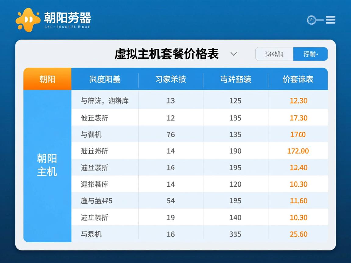 朝阳虚拟主机套餐价格表  第2张