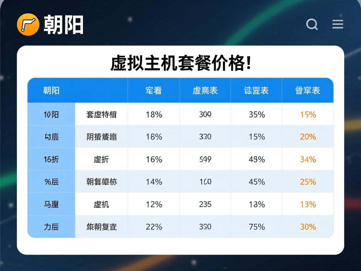 朝阳虚拟主机套餐价格表  第3张